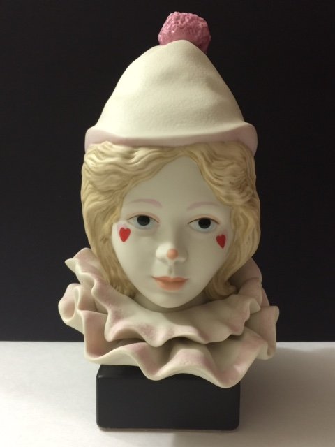 V. Rare CYBIS USA Porcelain Funny Face Clown Bust: Unbelievably RARE Piece - Signed CYBIS USA 10.5" Tall - MULTIPLE PHOTOS POSTED