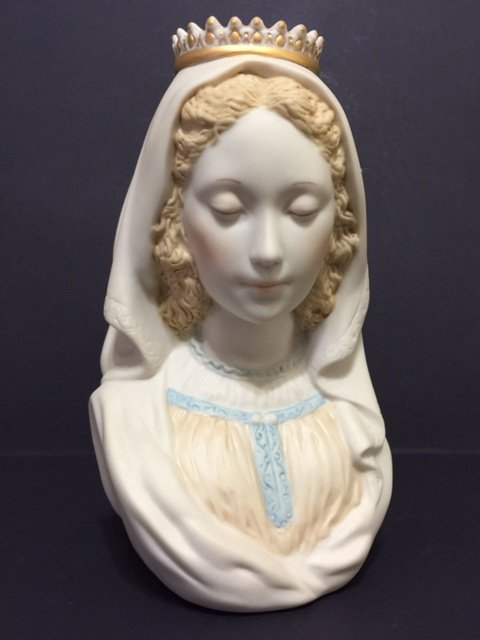 Rare & Early CYBIS Porcelain Bust of The VIRGIN MY: Stunning Piece - Hand Painted - Great Detail Multiple Photos Posted