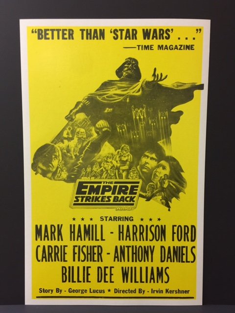 STAR WARS "Empire Strikes Back" Movie Theatre: 14" x 22" Card Stock - Movie Theatre Lobby Poster (Unsure of actual print date)