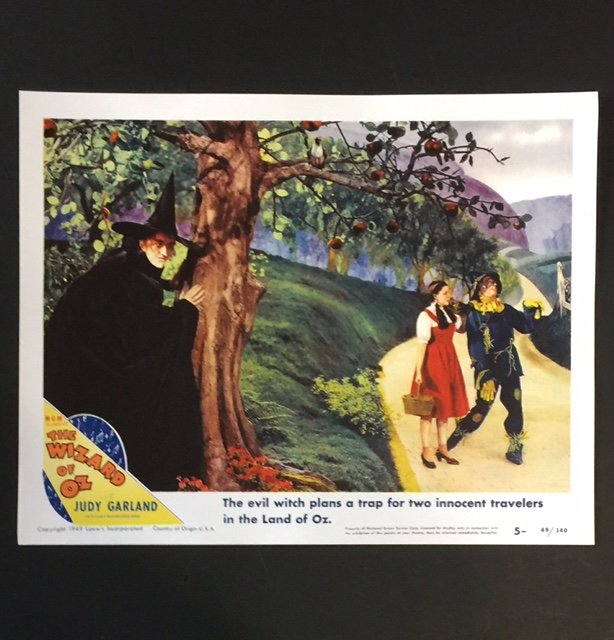 The WIZARD of OZ Movie Theatre Lobby Card Poster: Judy Garland in The Wizard of Oz Lobby Card Poster, Actual print date unknown