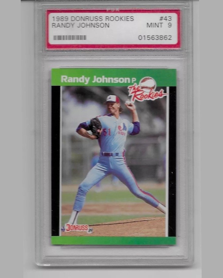 PSA Grade Mint RANDY JOHNSON Rookie Baseball Card: PSA Grade Mint RANDY JOHNSON Rookie Baseball Card