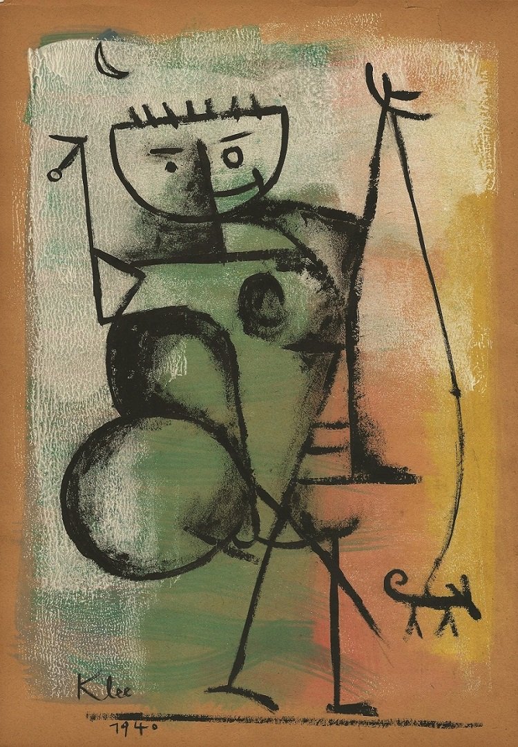 Attributed to: PAUL KLEE (Swiss, 1879-1940): Medium: Mixed Media on Paper, Date: 1940, Size: 16 x 11 ¼ in.