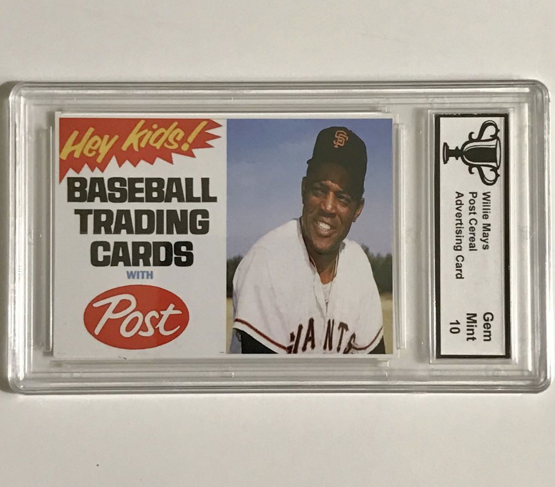 Rare Gem 10 WILLIE MAYS Advertising Baseball Card (1 of 1)