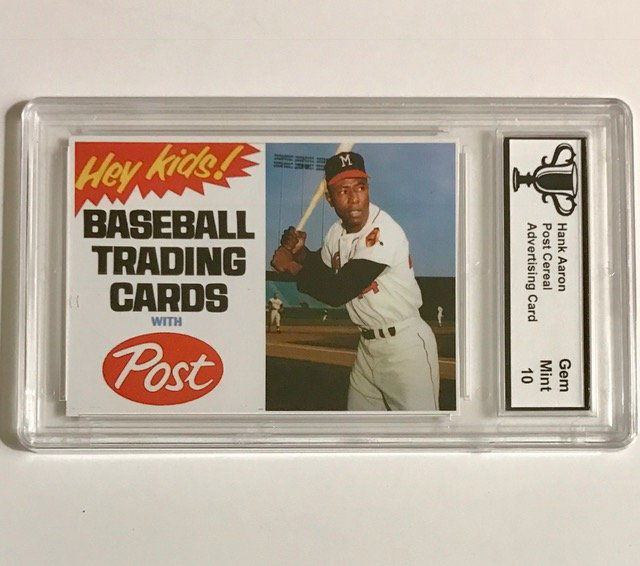 Rare Gem 10 HANK AARON Advertising Baseball Card (1 of 1)