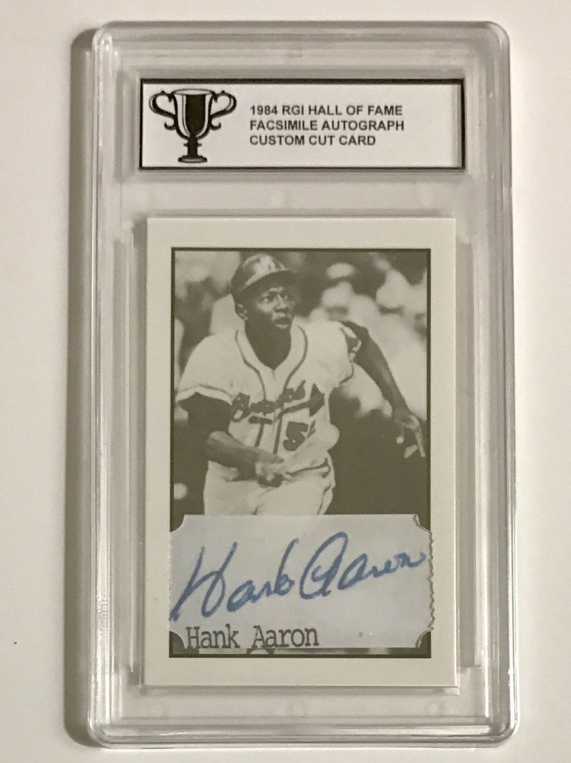 Rare Encased Custom Cut HANK AARON Baseball Card (1 of 1)