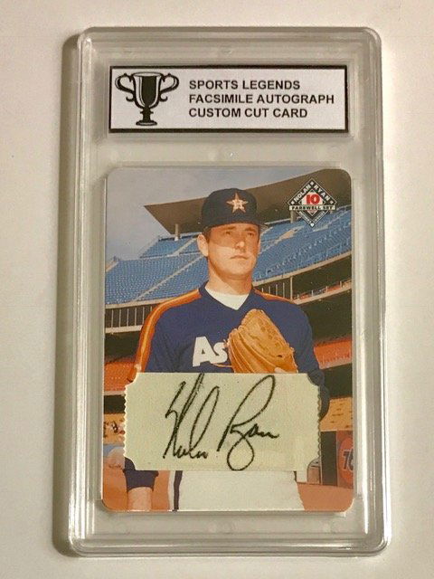 Sports Legends NOLAN RYAN Custom Cut Baseball Card (1 of 1)