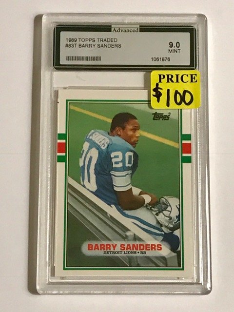 Mint Grade BARRY SANDERS Rookie Football Card: Mint Grade BARRY SANDERS Rookie Football Card