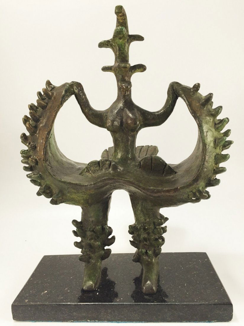 Attributed to: JACQUES LIPCHITZ (French 1891-1973): Medium: Bronze Sculpture, Hand Signed and Numbered 2/9, Size: 12 x 9 x 7 in.