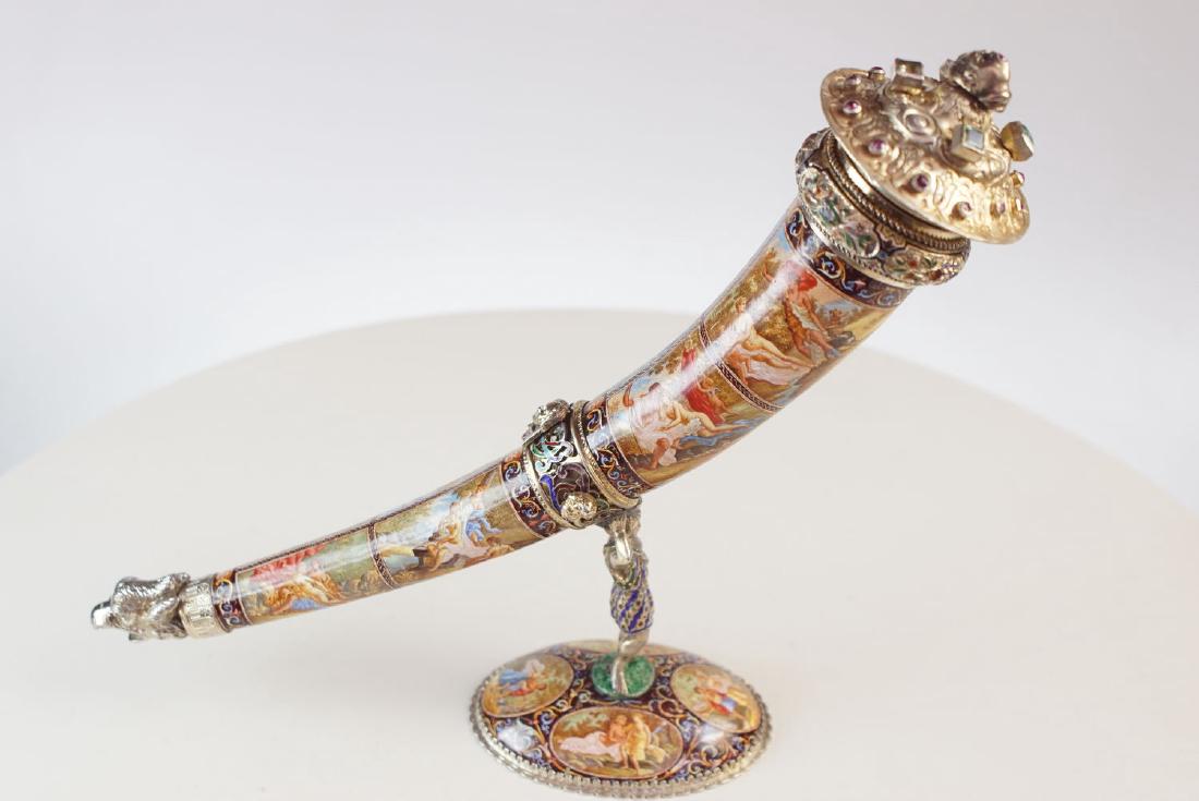 Fine Vienna enamel Cornucopia by Simon Greenwold (1 of 2)