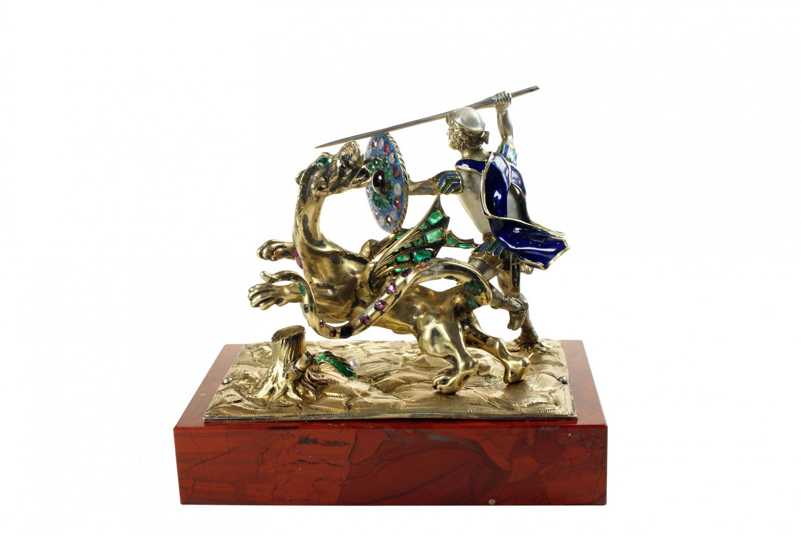 Gem-Set Figure of St George and the Dragon (1 of 2)
