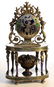 A silver and enamel gem set clock ,.Vienna c1875 - 2