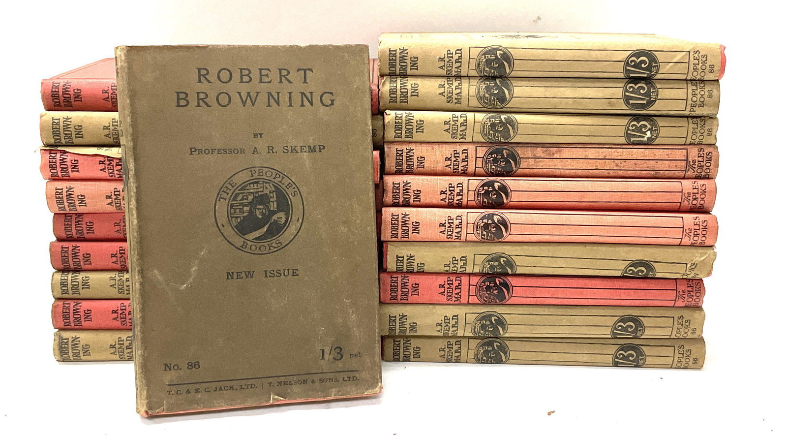 20 editions No.86, Robert Browning by A.R Skemp, New Issue published by T.Nelson & Sons Ltd. 1920.: 20 editions No.86, Robert Browning by A.R Skemp, New Issue published by T.Nelson & Sons Ltd. 1920. Some with original dust jackets.