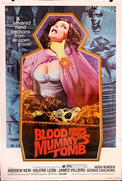 BLOOD FROM MUMMY'S TOMB 1972 sexy horror 40x60 poster (1 of 1)