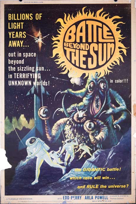BATTLE BEYOND THE SUN 1962 space flower people poster (1 of 1)