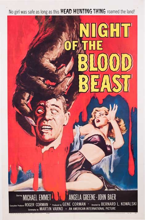 NIGHT OF THE BLOOD BEAST (1958) 27x41 poster on linen (1 of 1)
