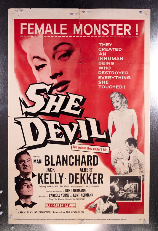 SHE DEVIL (1957) 27x41 bad girl movie poster (1 of 1)