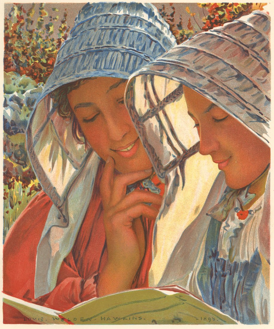 LISEUSES 1899 1900 lithograph literary (1 of 1)