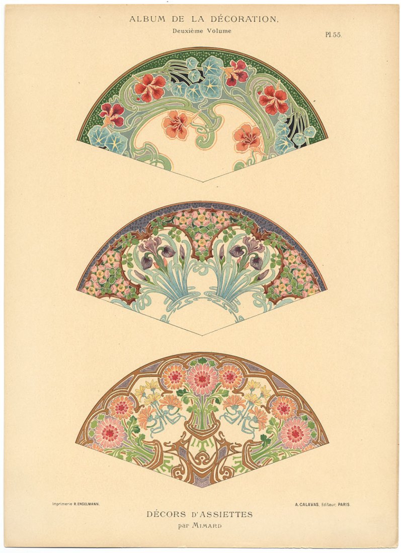 DECORS D'ASSIETTES Art Nouveau antique print (1 of 1)