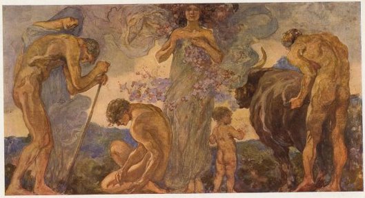 PANNELLO DECORATIVO Art Nouveau Italian (1 of 2)