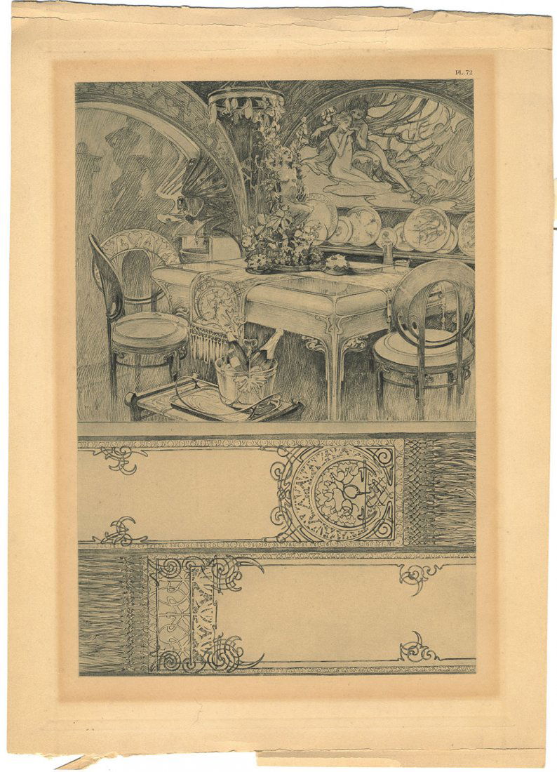 DOCUMENTS DECORATIFS MUCHA plate (1 of 1)