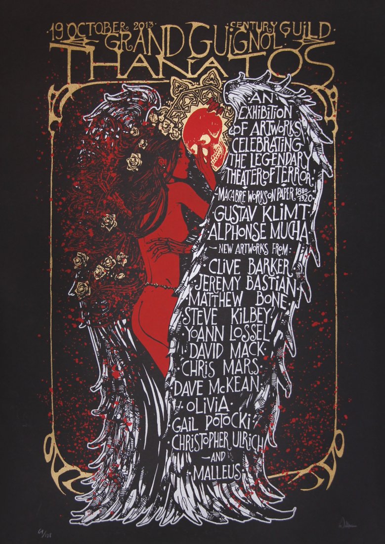 GRAND GUIGNOL: THANATOS exhibition silkscreen (1 of 1)