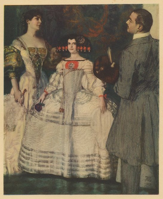 PORTRAIT SESSION Franz von Stuck lithograph 1909: Franz von Stuck. Full color lithograph. 9" x 12" Artwork sold by the well-respected Century Guild gallery in Los Angeles, established 1999. All artworks guaranteed authentic and come with receipt stat