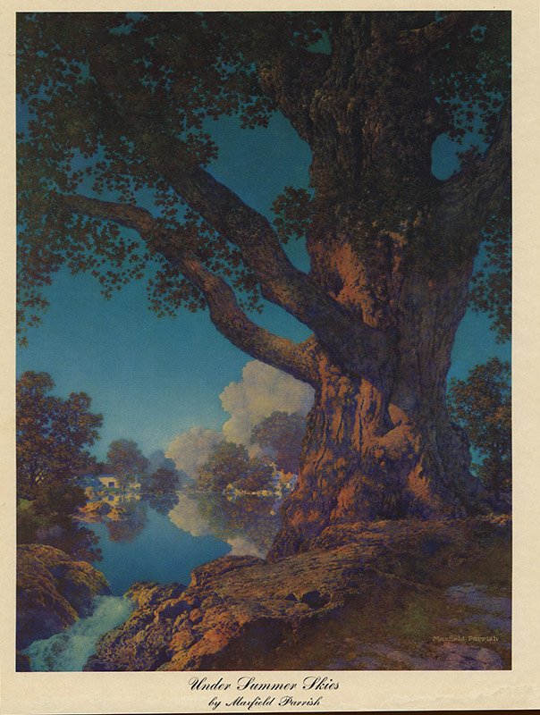 UNDER SUMMER SKIES Parrish vintage print Maxfield (1 of 1)