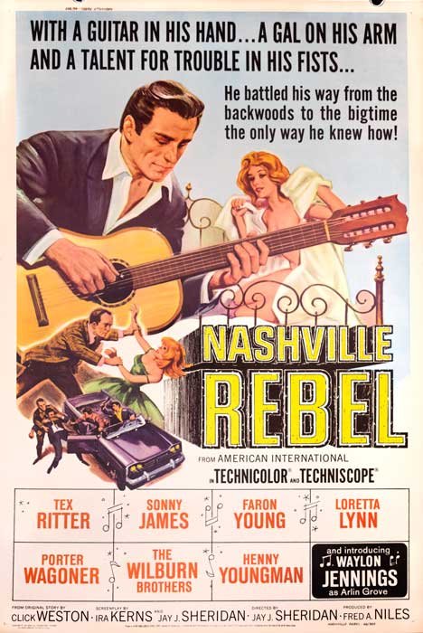 NASHVILLE REBEL (1966) Waylon Jennings poster giant (1 of 1)