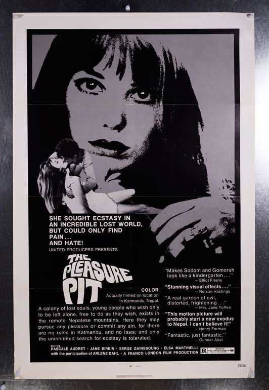 THE PLEASURE PIT (1971) 27x41 sex drugs movie poster (1 of 1)