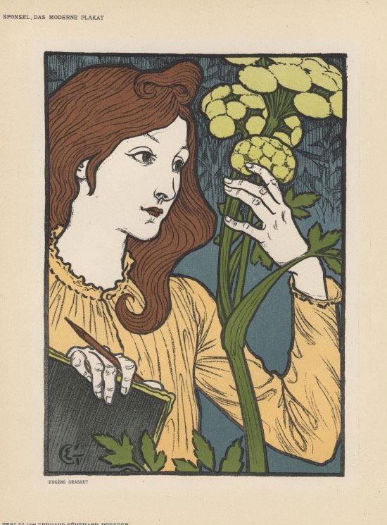 SALON DES CENT Grasset art nouveau lithograph (1 of 1)