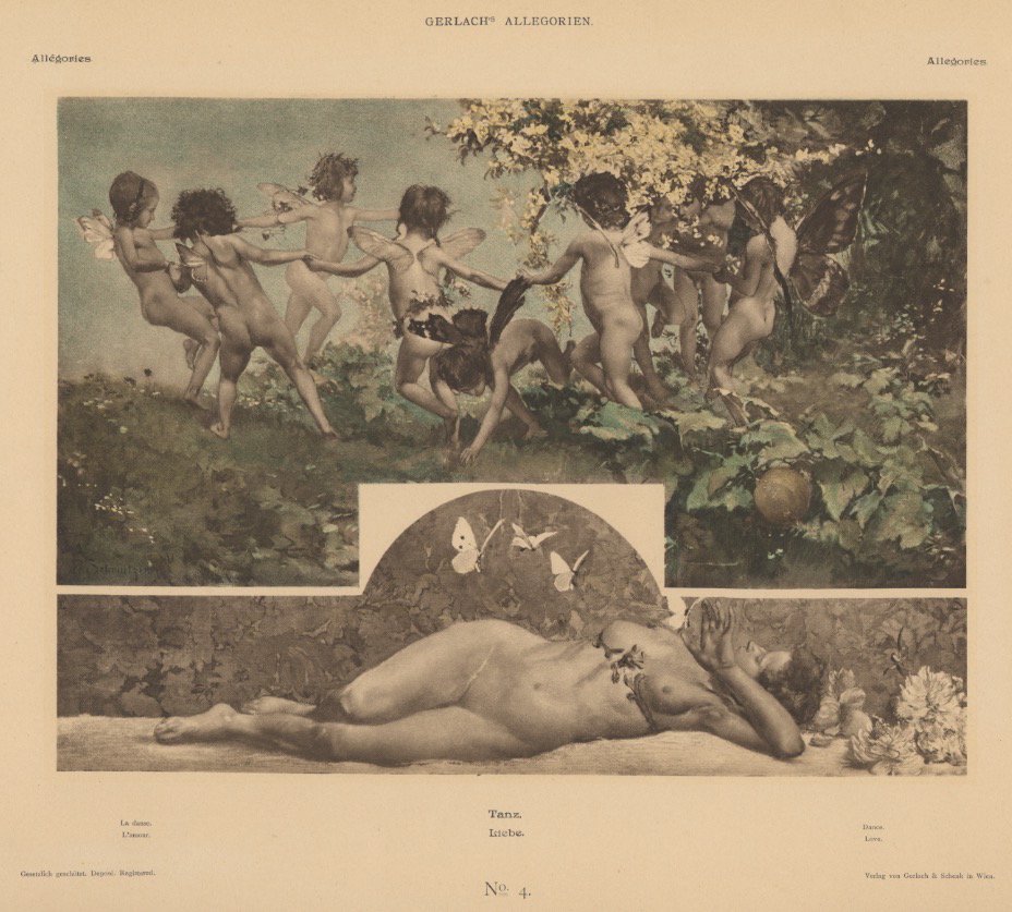 DANCE/LOVE symbolist lithograph (1 of 1)