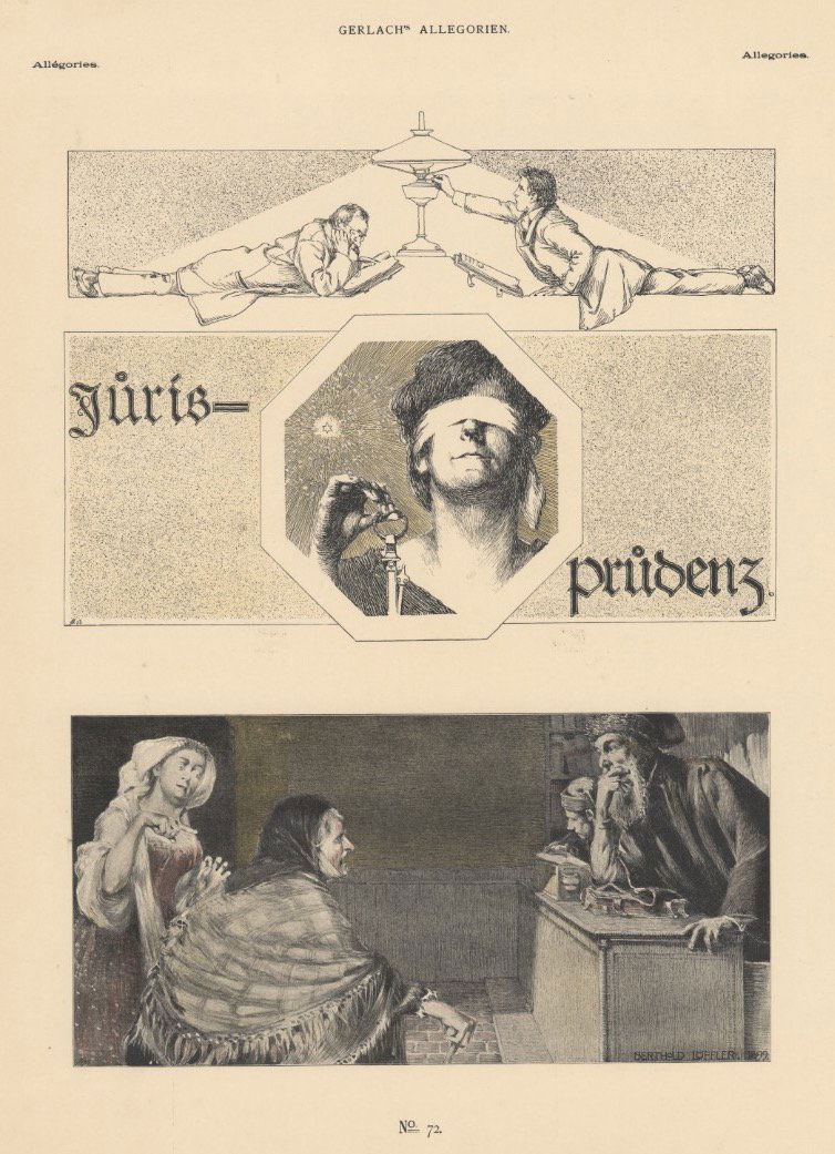 JURISPRUDENCE law symbolist lithograph Loffler (1 of 1)