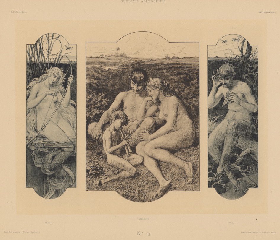 MUSIC symbolist lithograph (1 of 1)