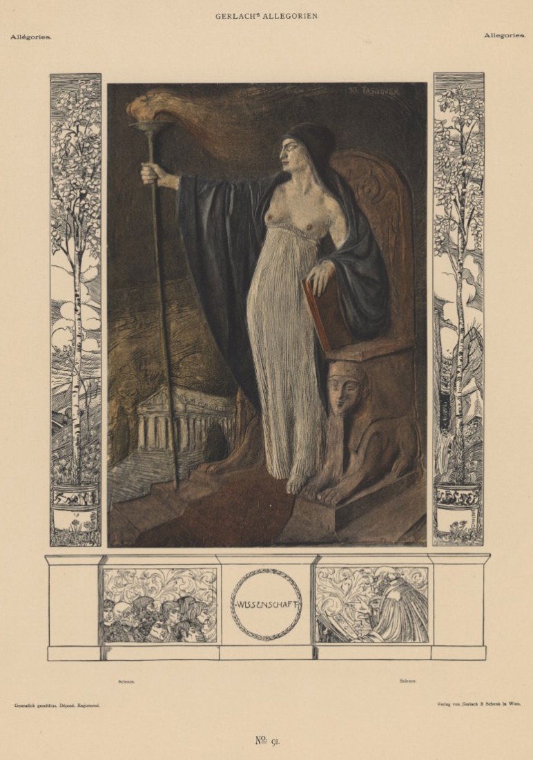 SCIENCE symbolist lithograph (1 of 1)