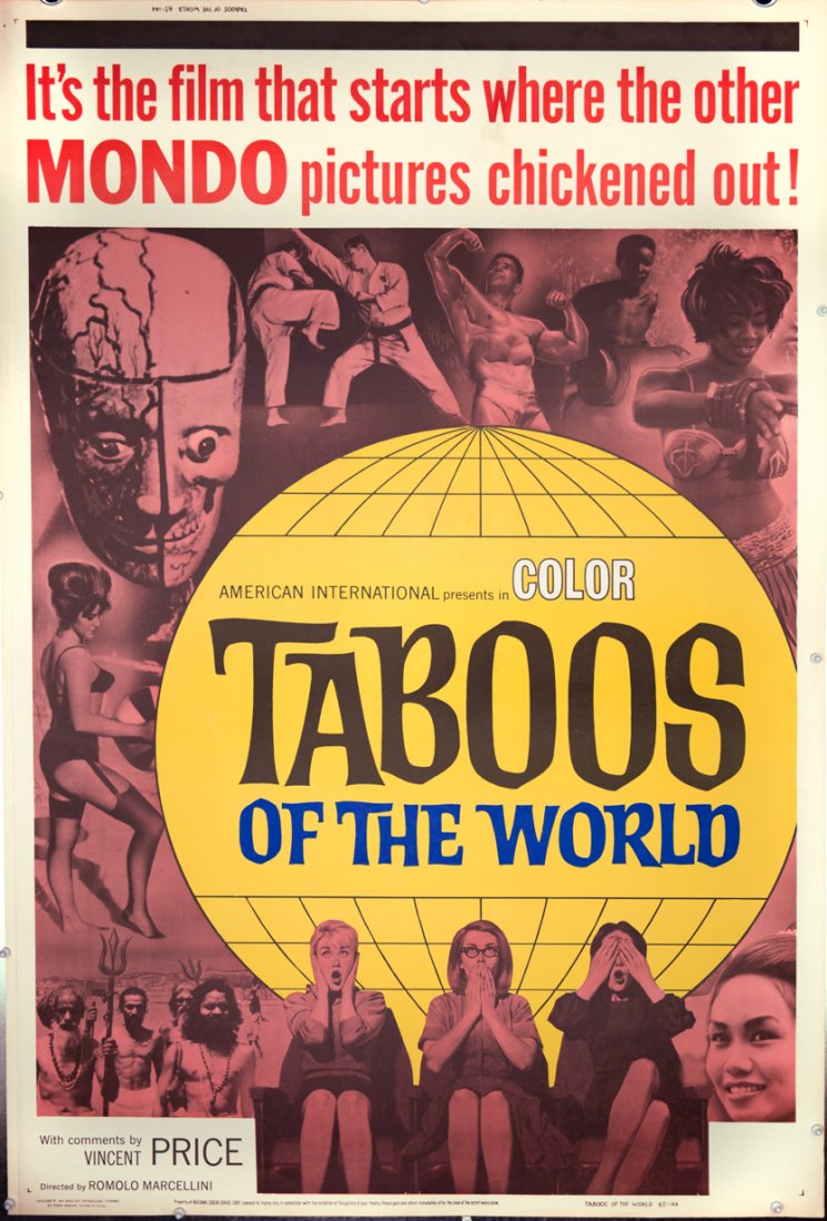 TABOOS OF WORLD 1965 tattoos piercings sex poster 40x60 (1 of 1)