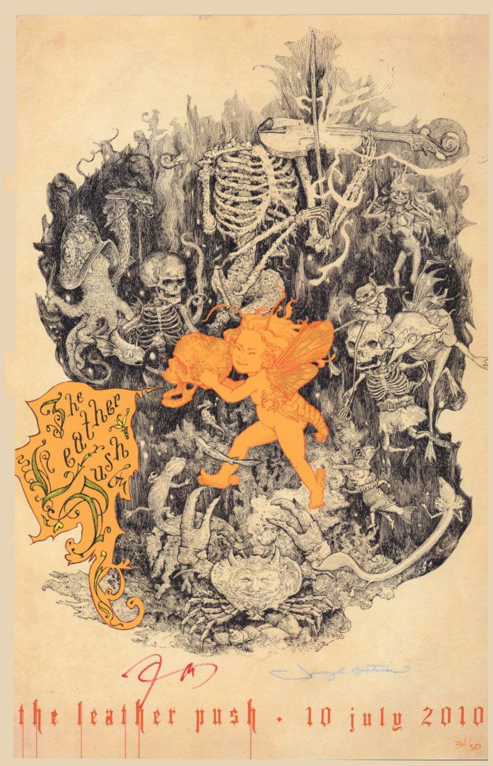 THE LEATHER PUSH Jeremy Bastian signed concert poster (1 of 1)