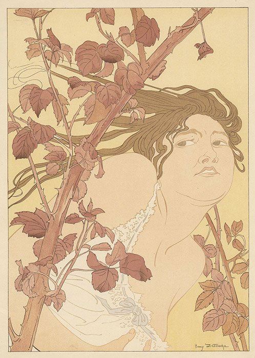 DANS LES RONCES 1900 lithograph horror (1 of 1)