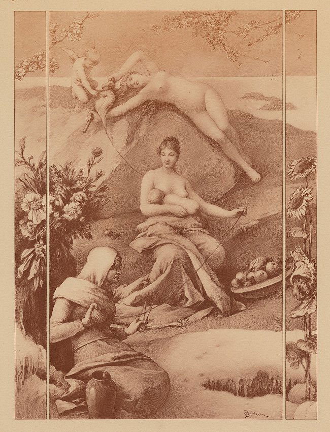 Time Symbolist lithograph 1895 (1 of 4)