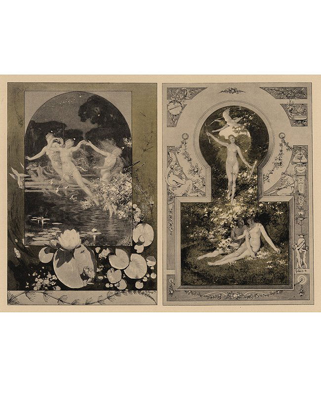 Arts Nature Symbolist lithograph 1895 (1 of 4)