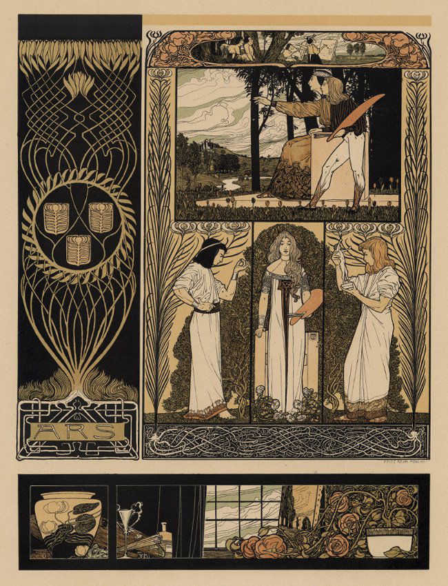 Painting Sculpture Symbolist lithograph 1895 (1 of 6)