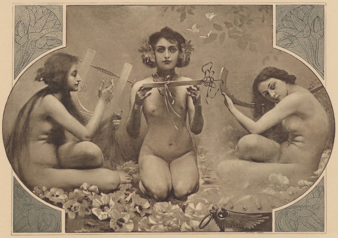 Music symbolist Moser lithograph 1895 (1 of 1)