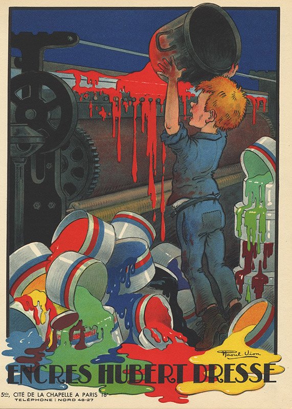 ENCRES HUBERT DRESSE child French lithograph c. 1928 (1 of 1)