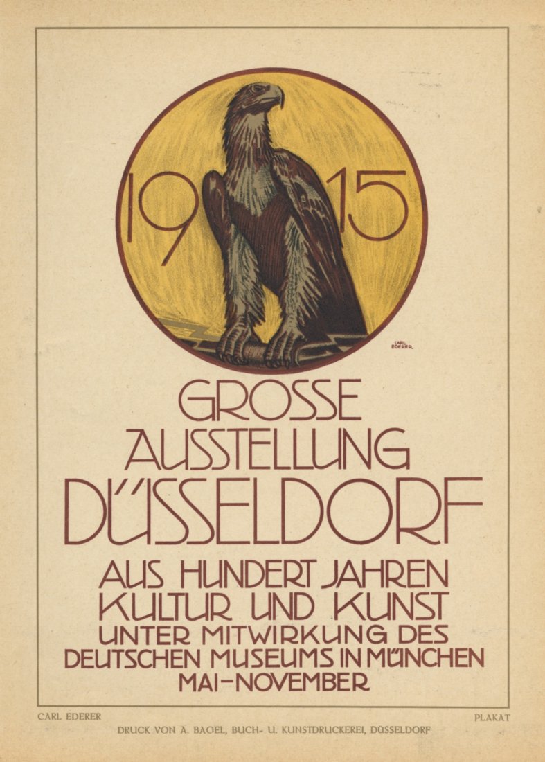1915 DUSSELDORF German military lithograph 1915 (1 of 2)