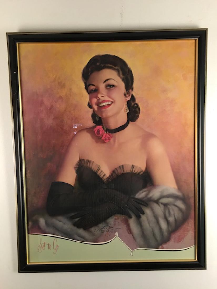 Zoe Mozert, (American, 1907-1993). Vintage pin up: Zoe Mozert, (American, 1907-1993)."Nice Going" Pin Up Poster Girl.Image Area 22 Inches X 27 Inches.Zoe Mozert, (American, 1907-1993).Pin up poster girl,.4Zoe Mozert, (American, 1907-1993).Pi