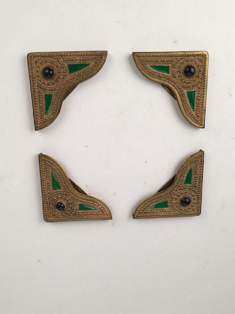 Tiffany studios "Byzantine" blotter ends. (1 of 6)