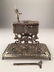 A sterling silver mechanical singing bird box with a - 2