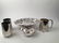 English silver plate serving tray, mug, graver cup and
