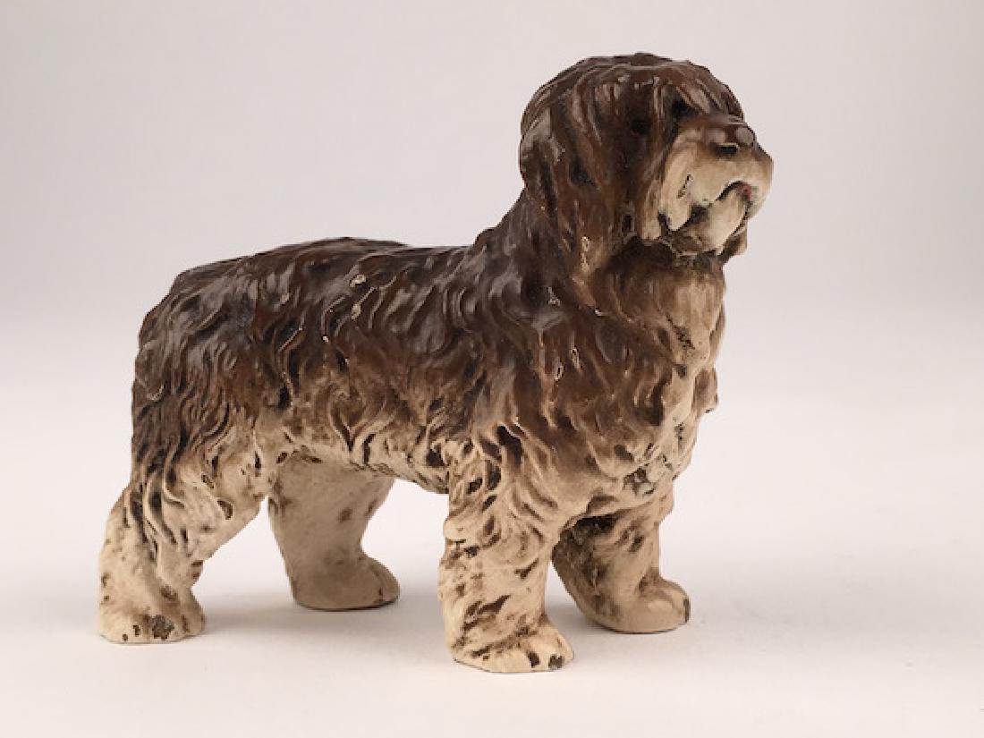 Antique Vienna cold painted bronze figure of a dog. (1 of 6)