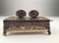 925 Silver mechanical double singing bird box when the