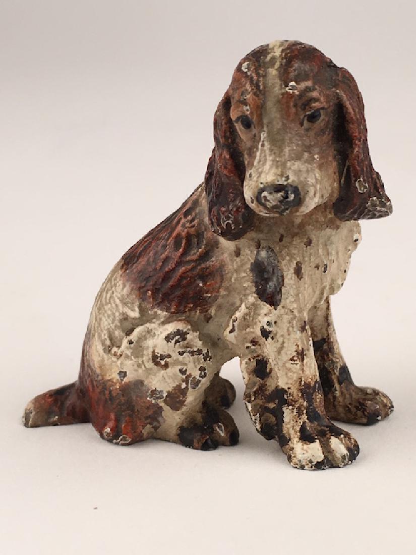Antique Vienna cold painted bronze figure of a dog. (1 of 6)